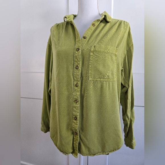 Pilcro Anthropology Green Button Down Shirt - Picture 11 of 12